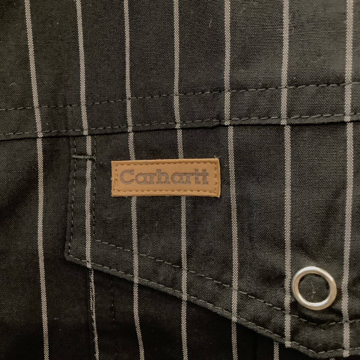 Carhartt カーハート ストライプシャツ 半袖 ブラック size L Carhartt カーハート ストライプシャツ 半袖 ブラック size L