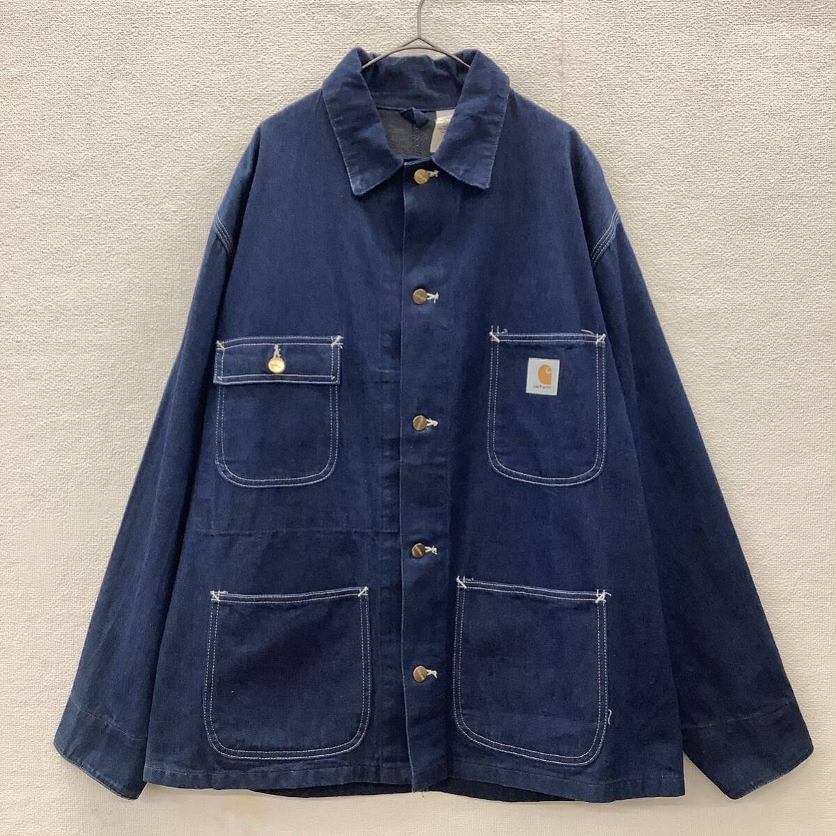 Carhartt 80s カーハート デニム カバーオール ワークジャケット USA製 size 44 ビンテージ 古着 78785