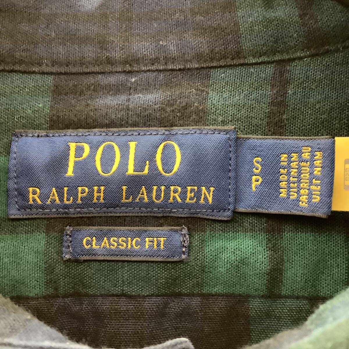 POLO RALPH LAUREN ポロラルフローレン ボタンダウン チェックシャツ 長袖 グリーン size SP 78949