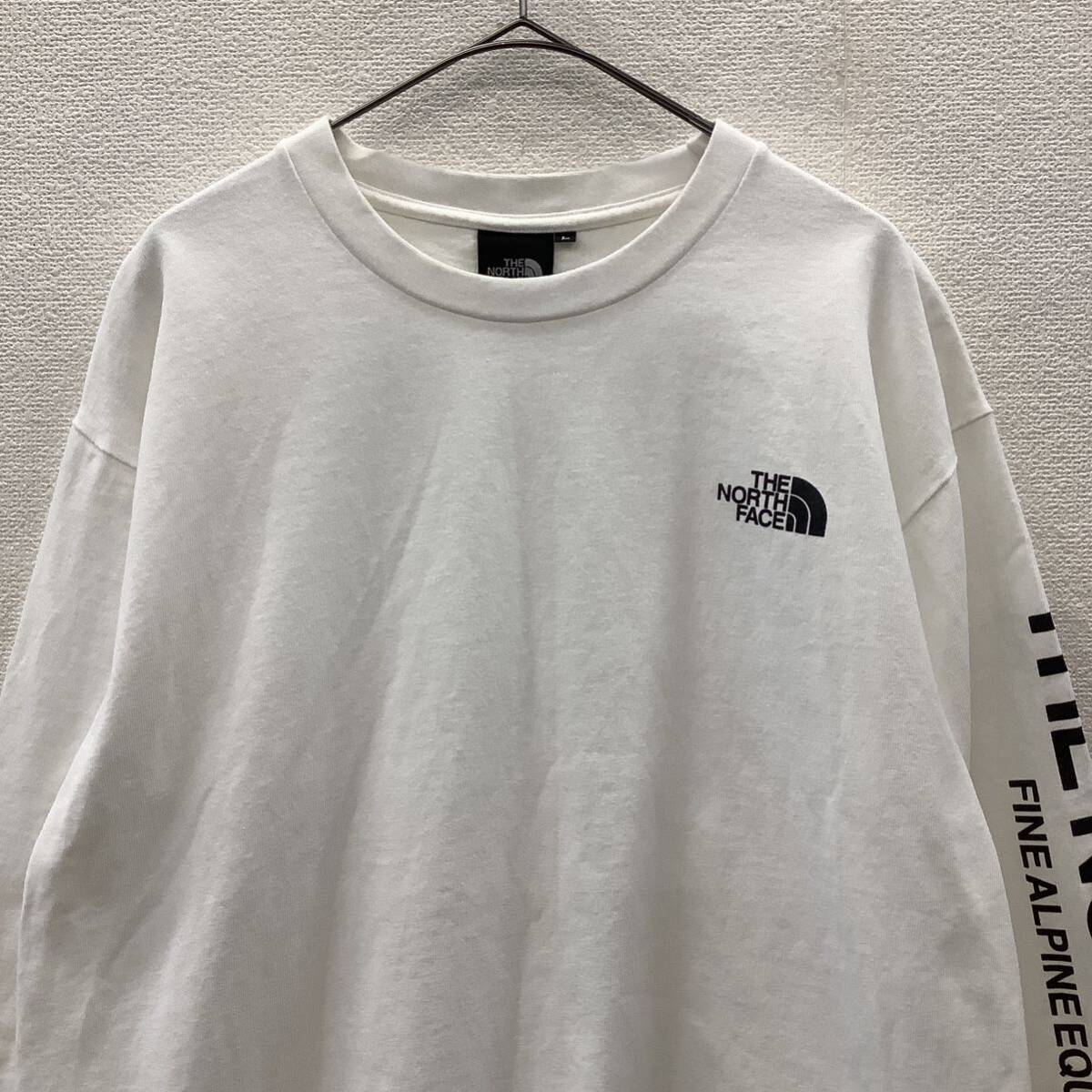 THE NORTH FACE Tested Proven ノースフェイス ロングスリーブTシャツ ホワイト 袖プリント size L 79119_画像1