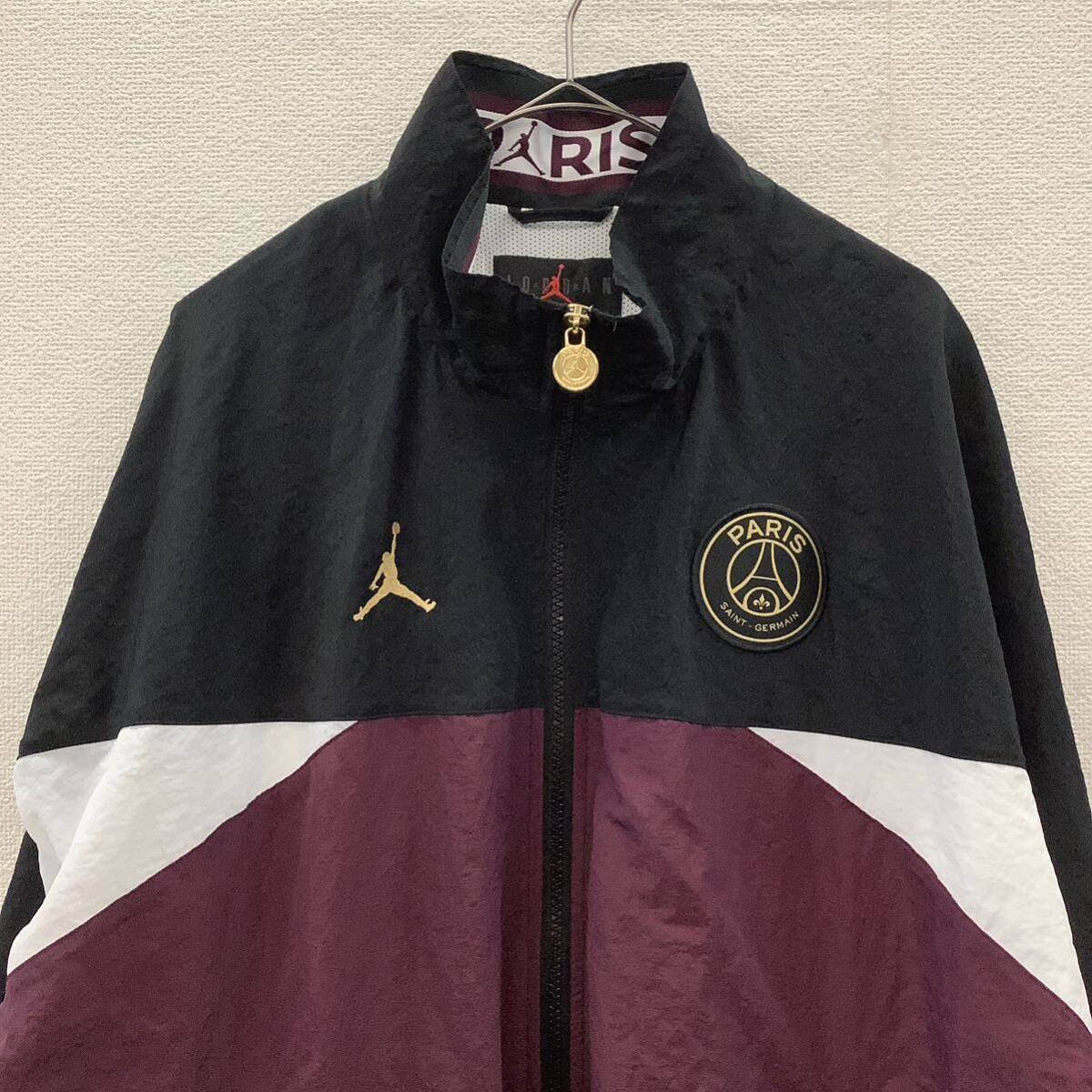 PSG × JORDAN BRAND パリサンジェルマン ジョーダンブランド ジップアップブルゾン ナイロンジャケット ウィンドブレーカー size XL 79241_画像1