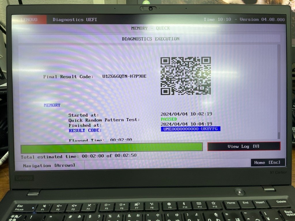 【UEFI起動確認済み／中古】ThinkPad X1 Carbon [TYPE 20KG-S20H00] (Core i5-8250U, RAM8GB, SSD 無し) 本体＋ACアダプタ●K/B故障の画像5