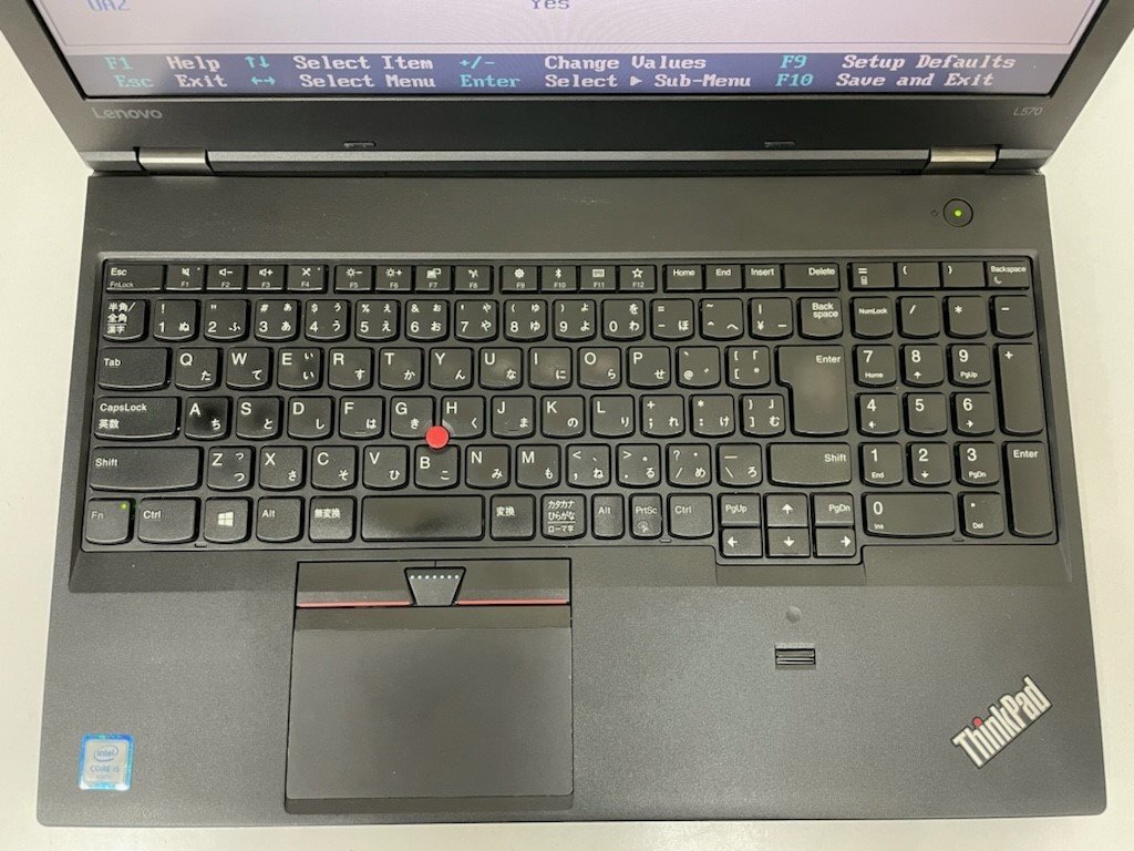 【UEFI起動確認済み／中古】ThinkPad L570 【20JR-A0NNJP】 (Core i5-6200U, RAM4GB, HDD無し[OS無し]) ★本体＋ACアダプタの画像7