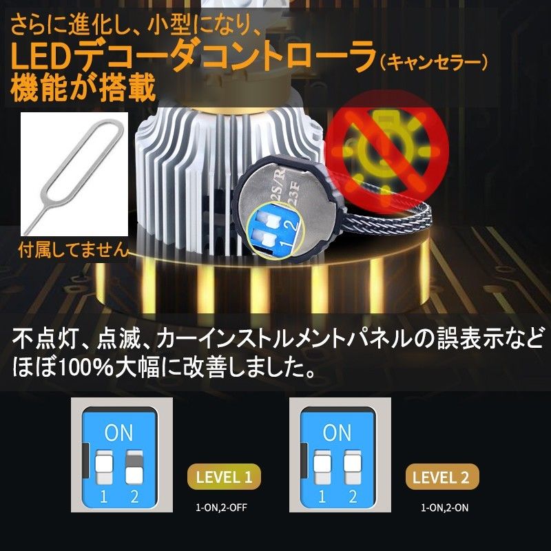 新型 ポンつけ可能 爆光 LEDヘッドライト D2S D2R D4S D4R 純正LED ホワイト HID交換用 キャンセラー内蔵