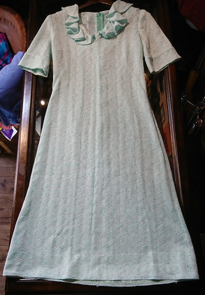 60s vintage dress ヴィンテージ ドレス ワンピース ジャガード_画像1