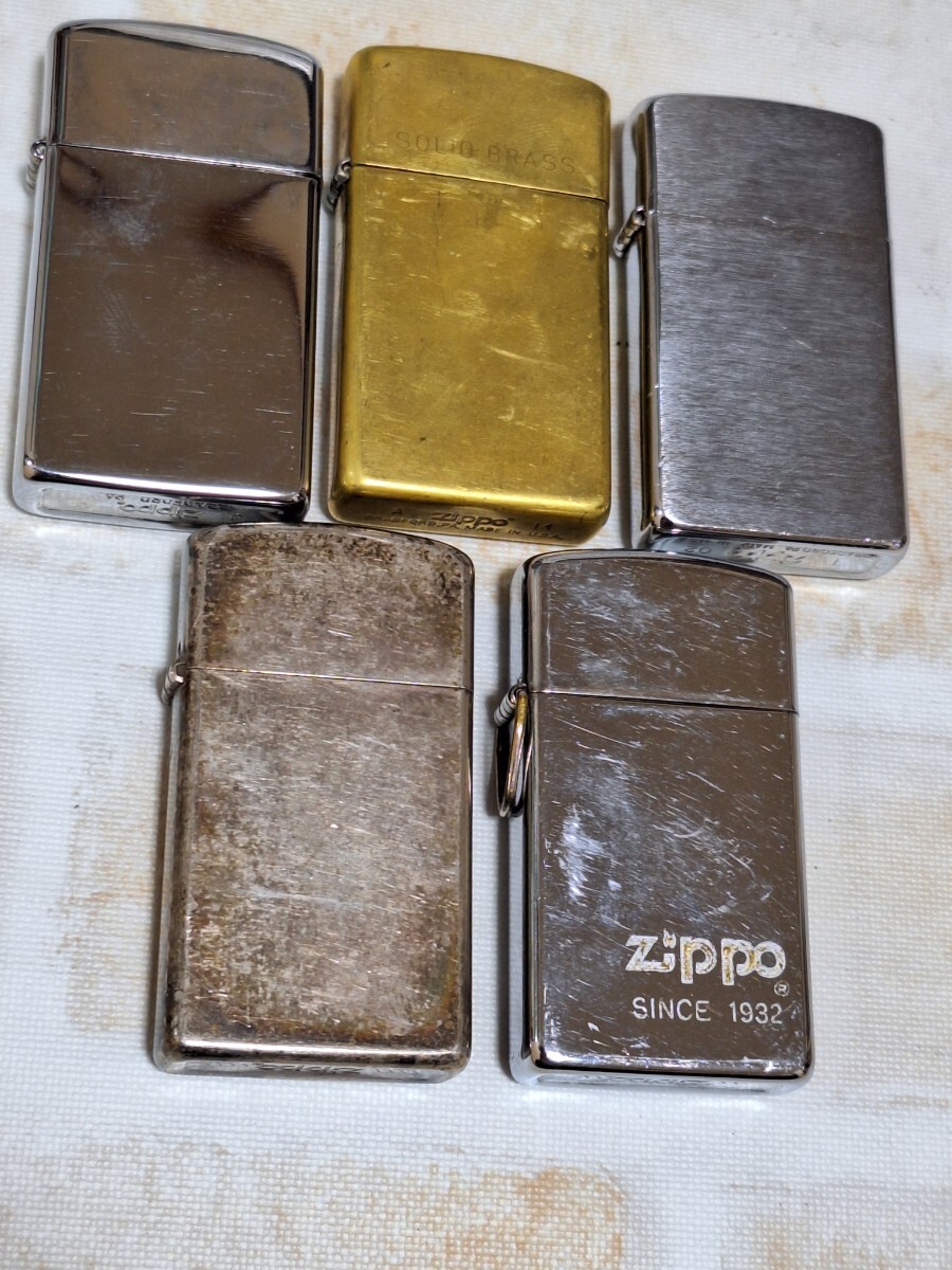 ＼＼＼ZIPPO＼＼＼　ジッポ　スリム　まとめ売り　中古品_画像1