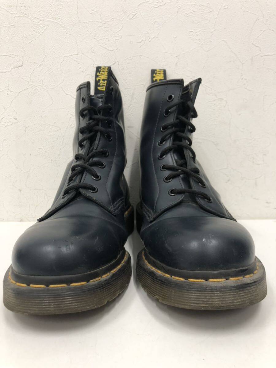 ⑯Dr.Martens ドクターマーチン レースアップ ブーツ US10 UK9 NVY ネイビー レザー 1460 8ホール 1460_画像3