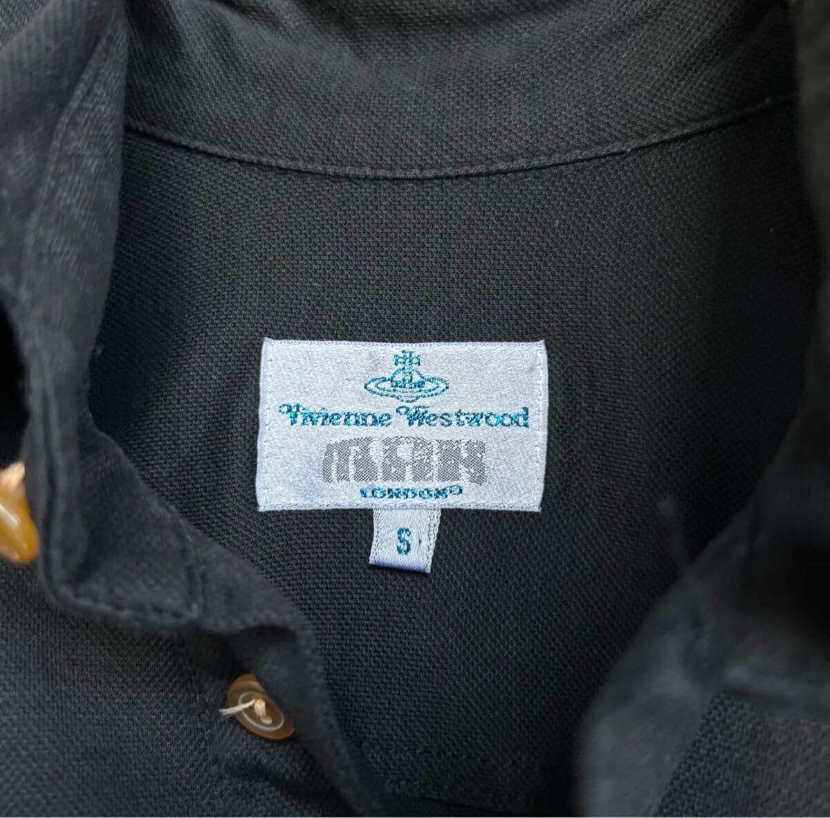 [ beautiful goods ] Vivienne Westwood Vivienne Westwood MANo-b Logo embroidery Logo deer. . polo-shirt with short sleeves black black Old 2024N011
