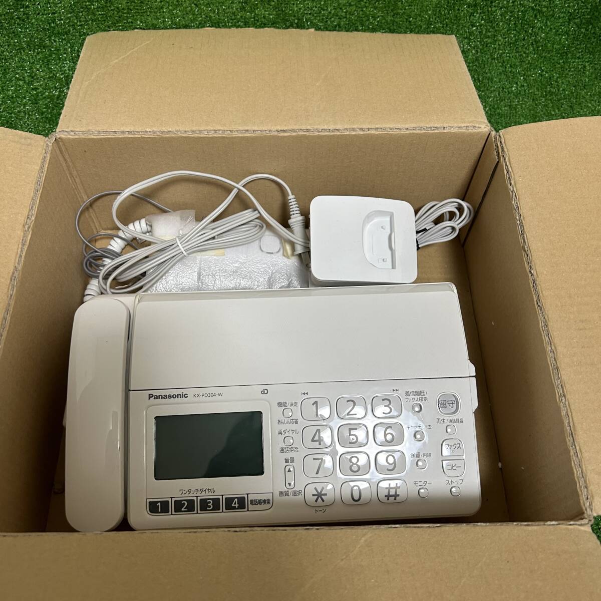 Panasonic/パナソニック KX-PD304DL-W パーソナルファックス 子機 KX-FKD404-W 電話機 ファックス ホワイト 通電確認済の画像8