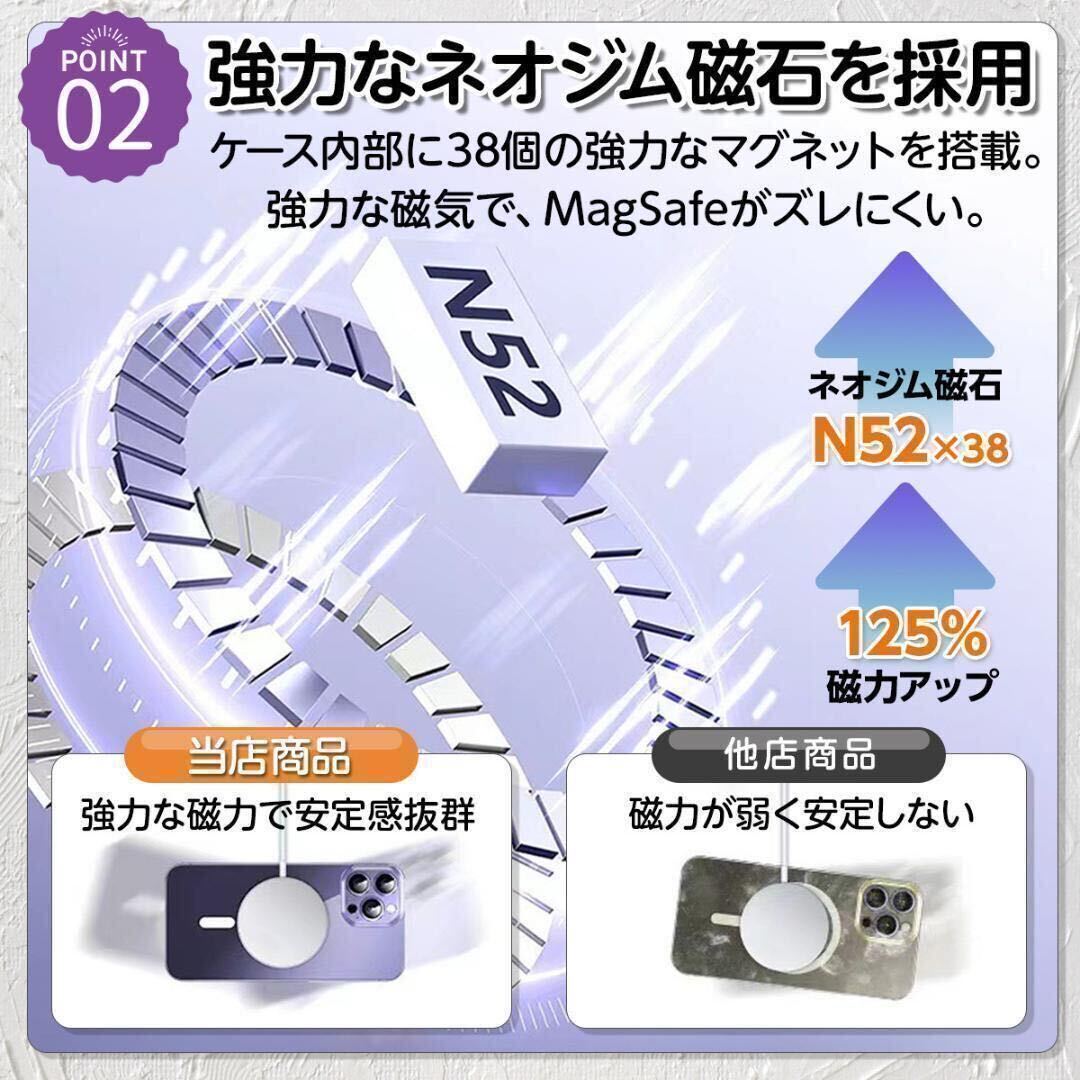 magsafe対応 iPhone ケース iPhone13 iPhone14 iPhone15 Pro ProMax 12 マグセーフ ワイヤレス充電 クリア アイフォン マグネットの画像4