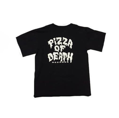 【送料無料】Lサイズ PIZZA TEE PIZZA OF DEATH Tシャツ ブラック 黒 ピザオブデスの画像1