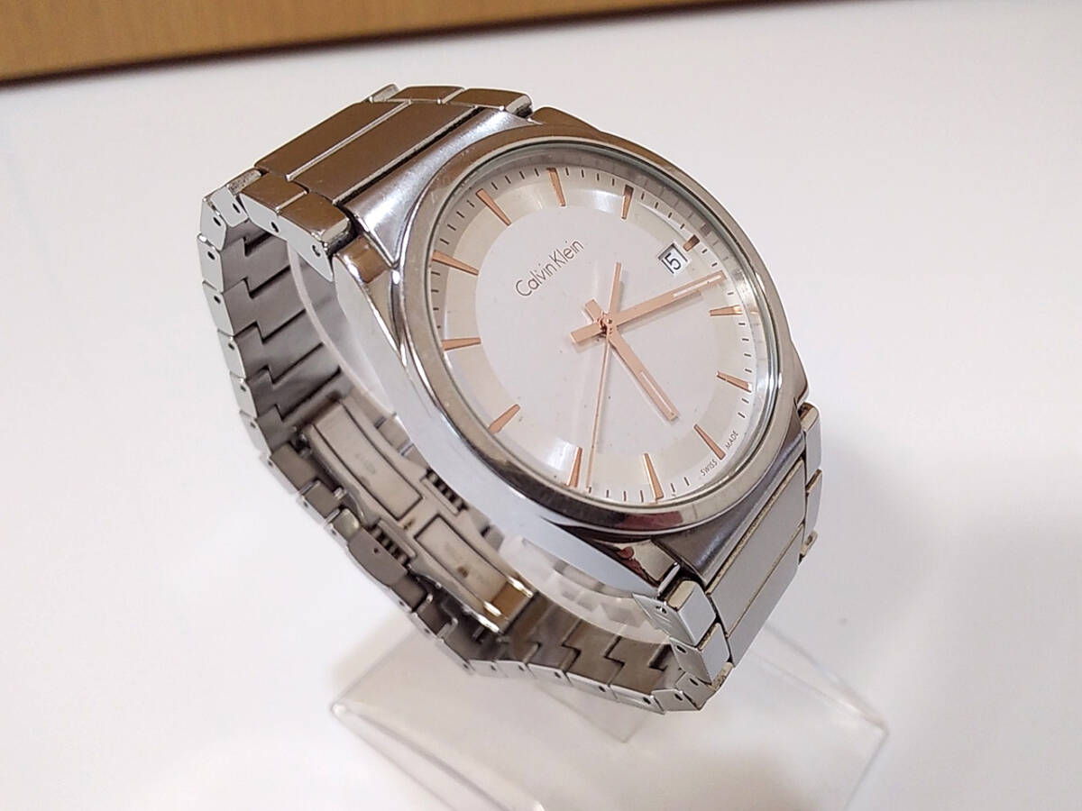 【 稼働中 】 Calvin Klein K6K 31B Quartz Wrist Watch with Date カルバン・クライン クオーツ 腕時計の画像2