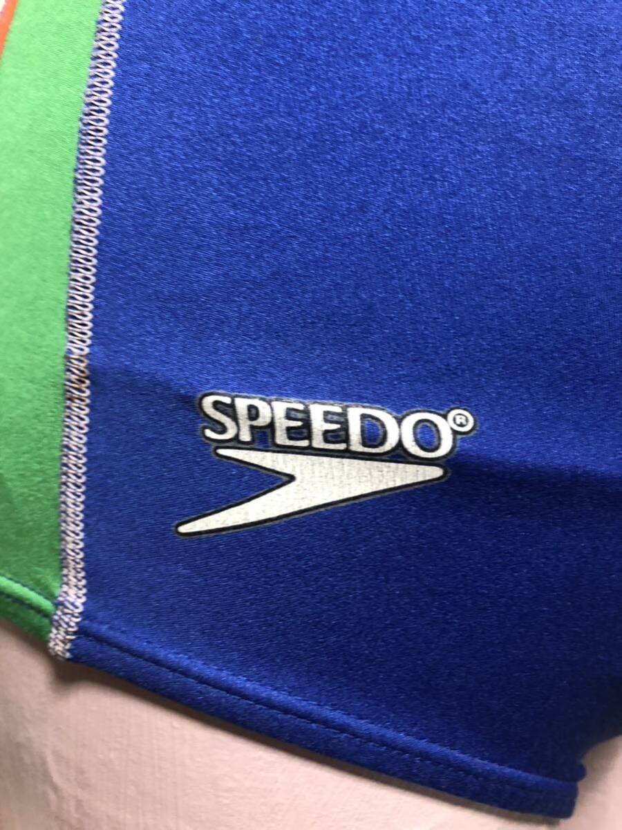 競泳水着 SPEEDO 白パイピング 2色サイド サイズMの画像3