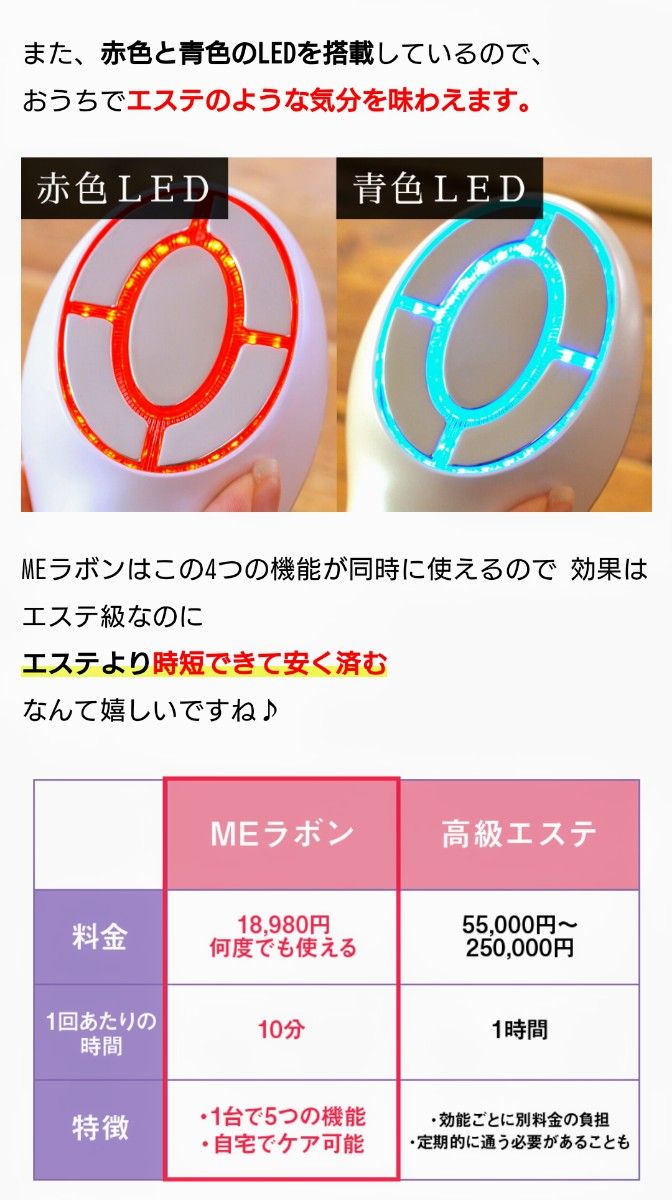 ME Laboum ME ラボン IKKOさん プロデュース 美顔器 本体 充電器 ME Laboum ME ラボン IKKOさん プロデュース 美顔器 本体 充電器