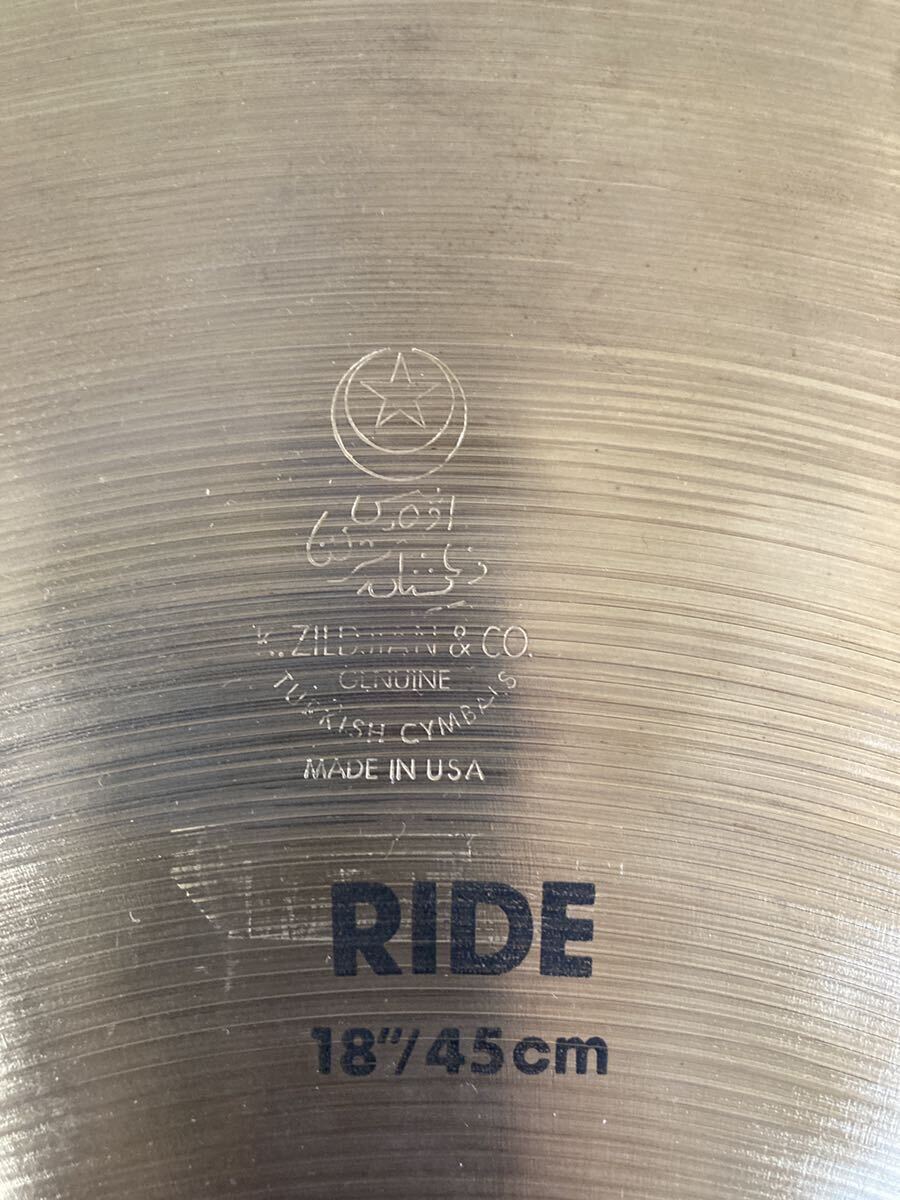 【EAK】K Zildjian Ride 18インチ 1820g ジルジャン【裏K初期ロット】の画像4