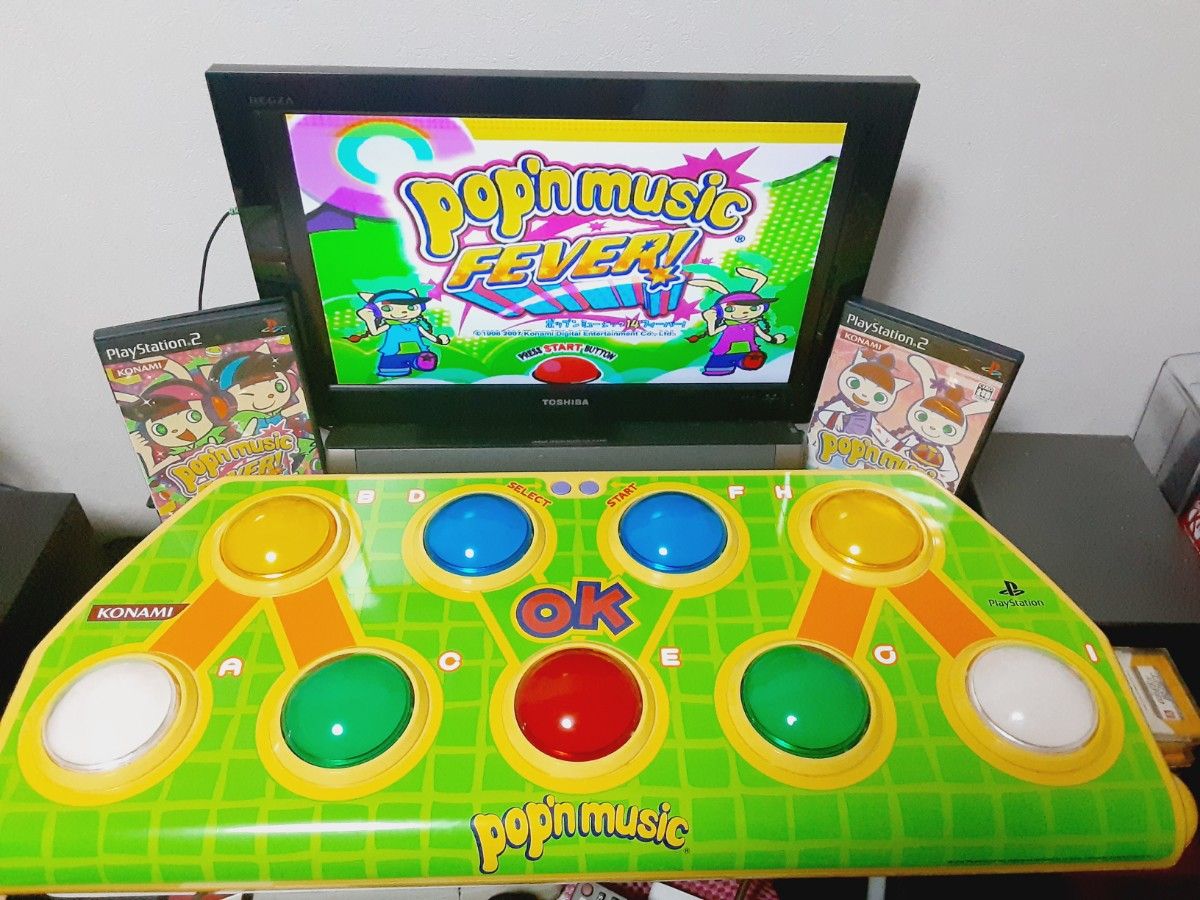 PS2 ポップンミュージック アーケードスタイルコントローラー + PS2 ポップンミュージック アーケードスタイルコントローラー +