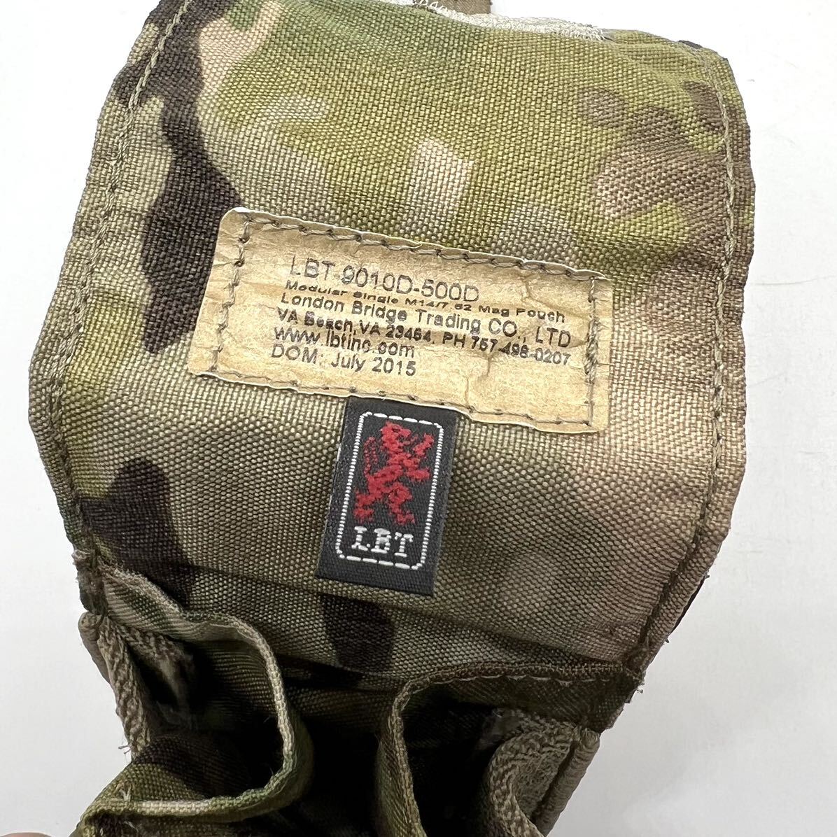 送料無料 実物未使用 LBT-9010D Modular Single M14/7.62 Mag Pouch シングル 7.62mm マグポーチ マルチカム HK417 SCAR-H M110の画像3