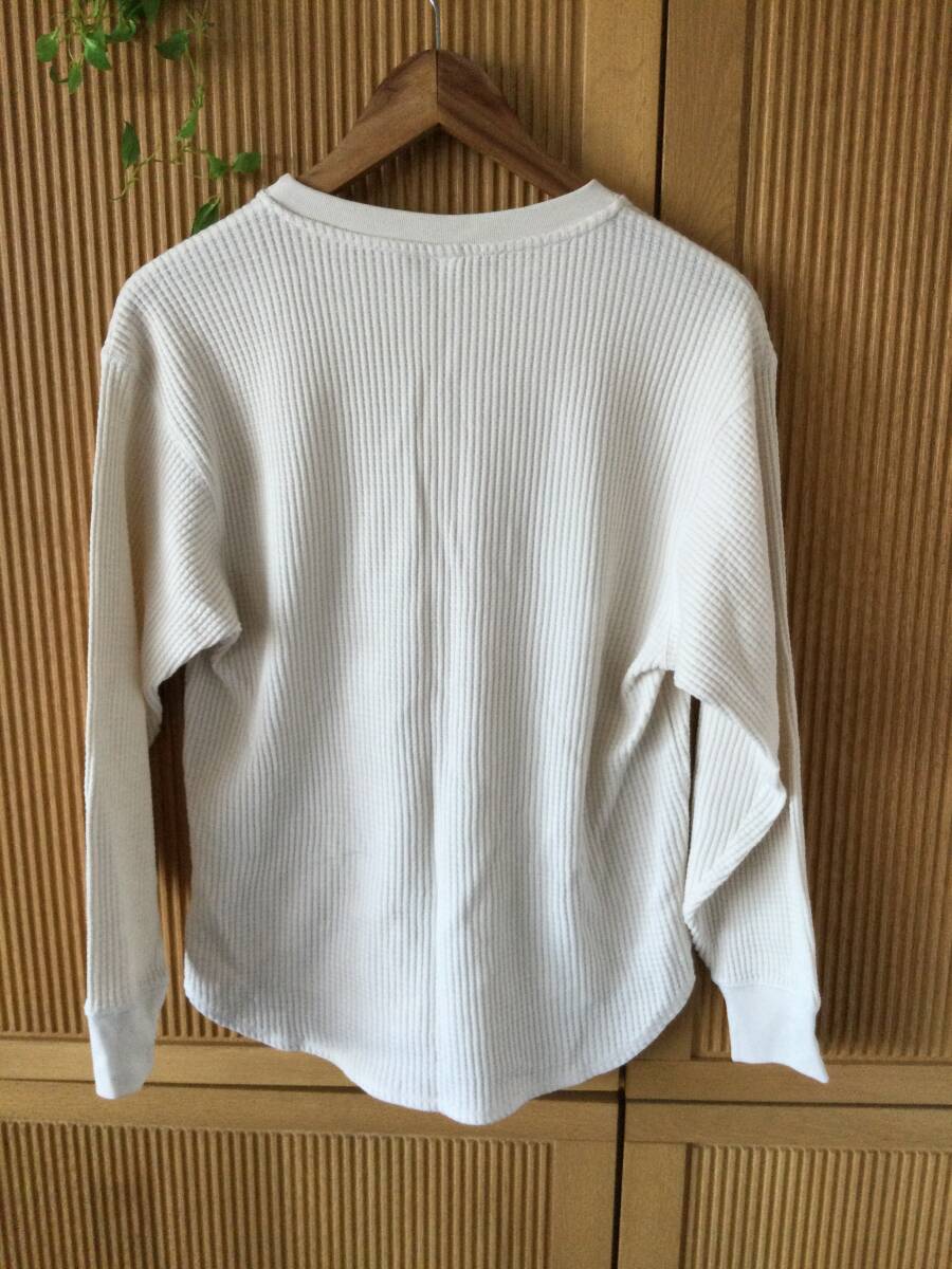 美品 UNIQLO ワッフルクルーネックT(長袖)ホワイト白Sサイズ 美品 UNIQLO ワッフルクルーネックT(長袖)ホワイト白Sサイズ
