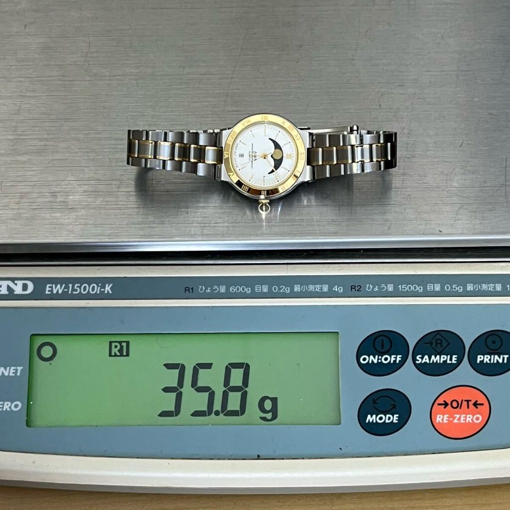 【T0425】ALBA アルバ 腕時計 クォーツ V849-0060 白文字盤 不動品 動作未確認 ケース付きの画像5