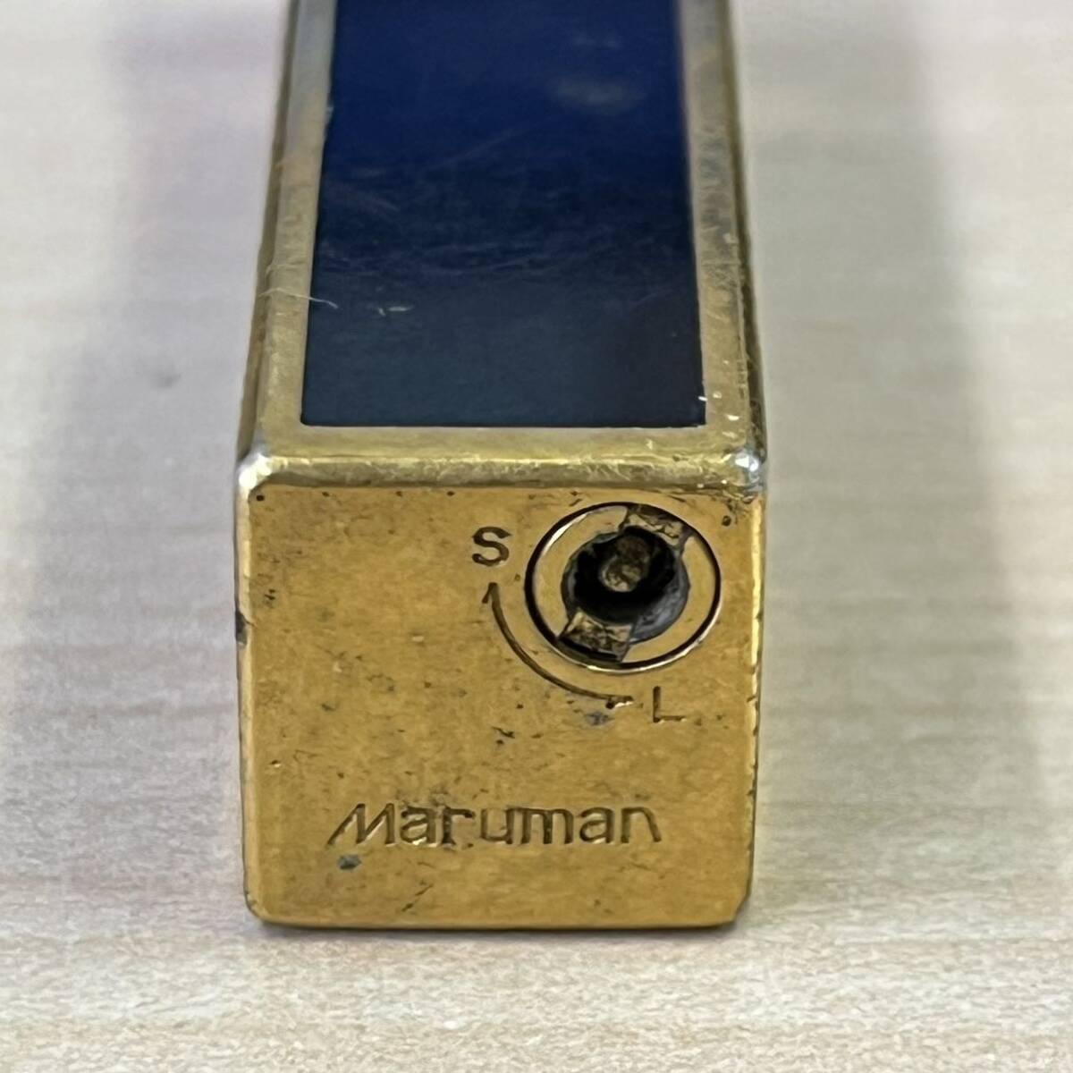 【TS0421】マルマン Maruman ブラック ゴールドカラー ライター 喫煙具 喫煙グッズ 火花未確認 着火未確認の画像7