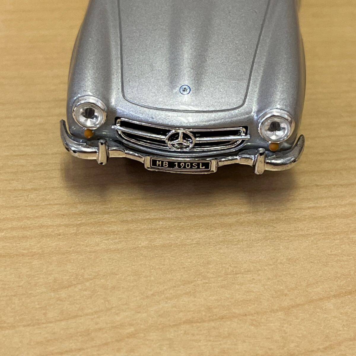 [TS0421]18 миникар Mercedes Benz MB190SL серебряный цвет открытый машина высококлассный машина коллекция античный машина 