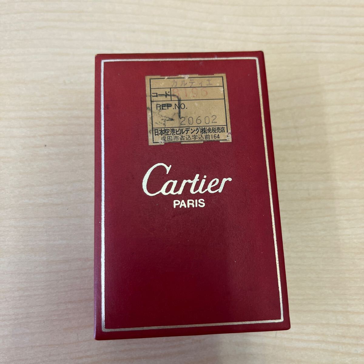 【T0427】Cartier カルティエ ライター 喫煙具 喫煙グッズ ケース付き 火打石 ボルドーカラー 着火未確認_画像10