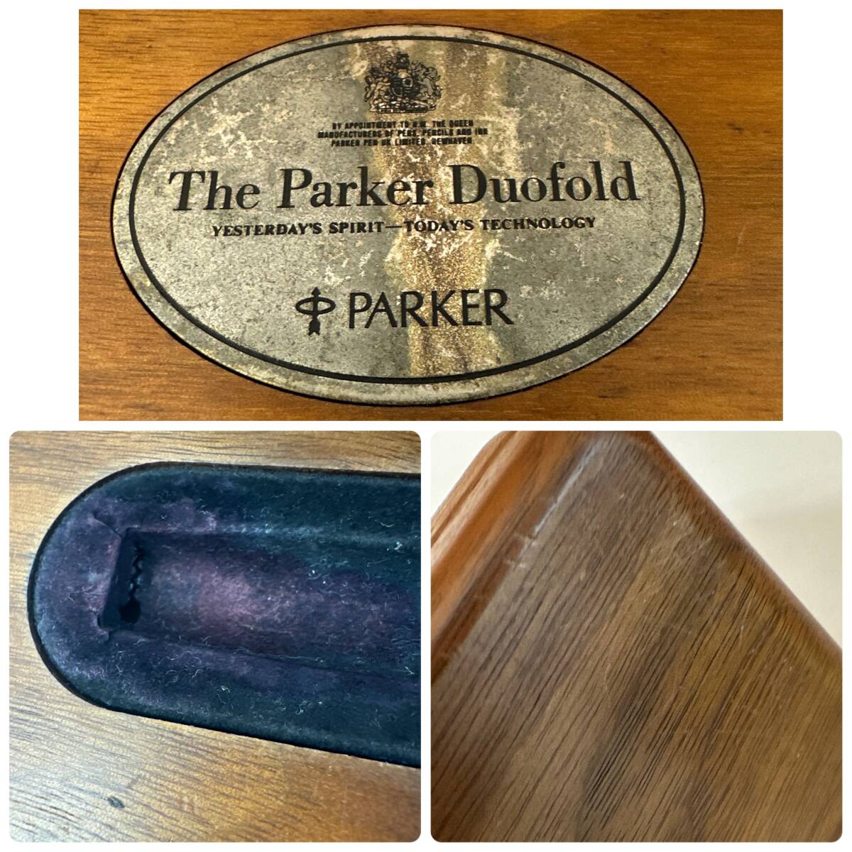 【TM0429】PARKER パーカー デュオフォールド 万年筆 ペン先18K 750 木製ケース付 ゴールド × ブラックカラー 筆記用具 文房具の画像8