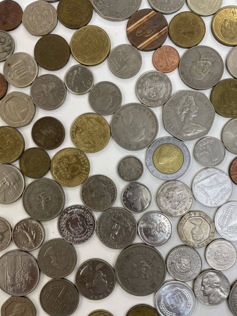 【TM0408】海外硬貨まとめ 外国古銭 硬貨 貨幣 コイン フランス 中国 台湾 香港 コレクション アンティーク 大量 約867g_画像5