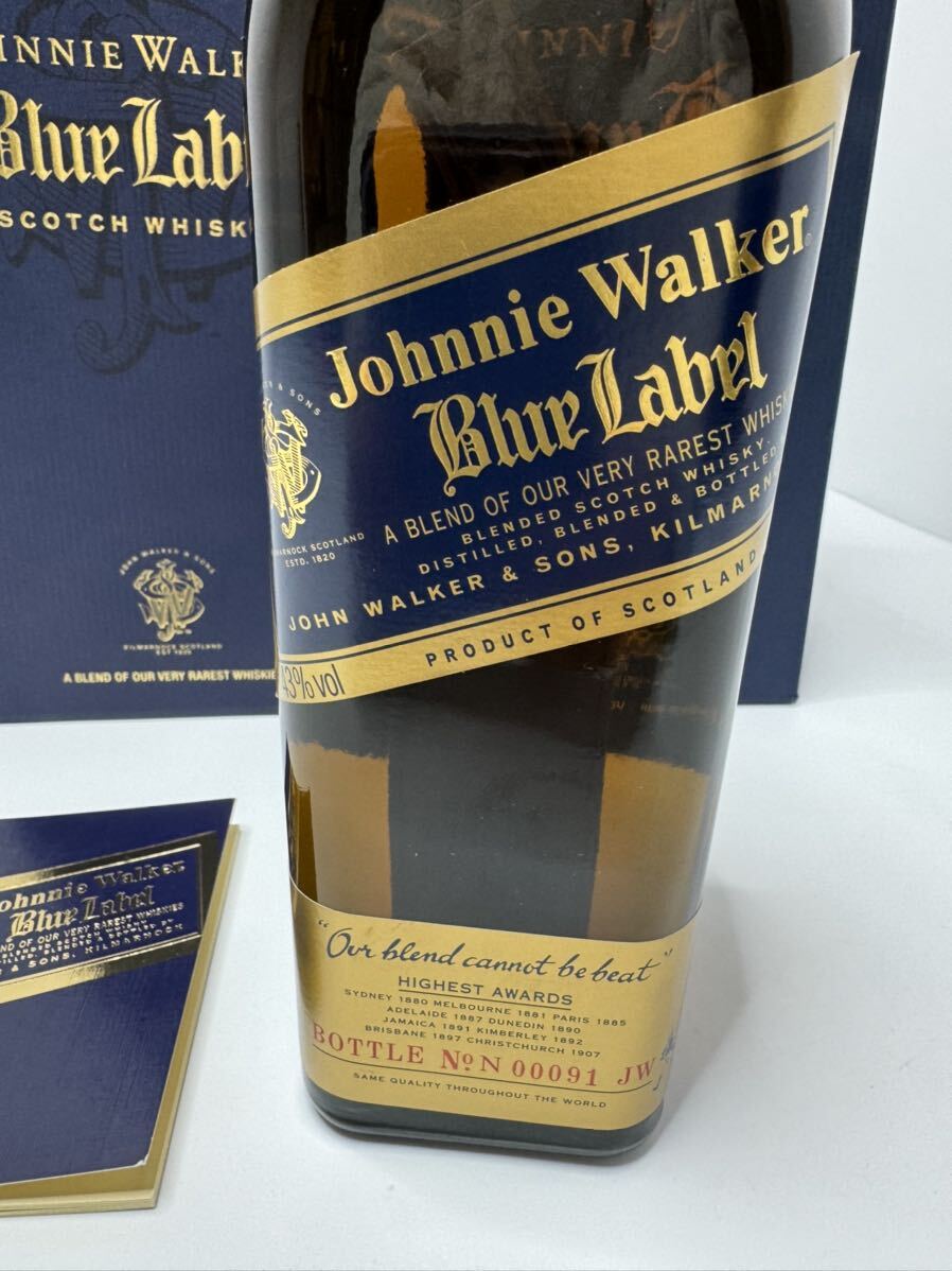 JOHNNIE WALKER ジョニーウォーカー BLUE LABEL ブルーラベル SCOTCH WHISKY 750ml 43% 未開栓 古酒の画像4