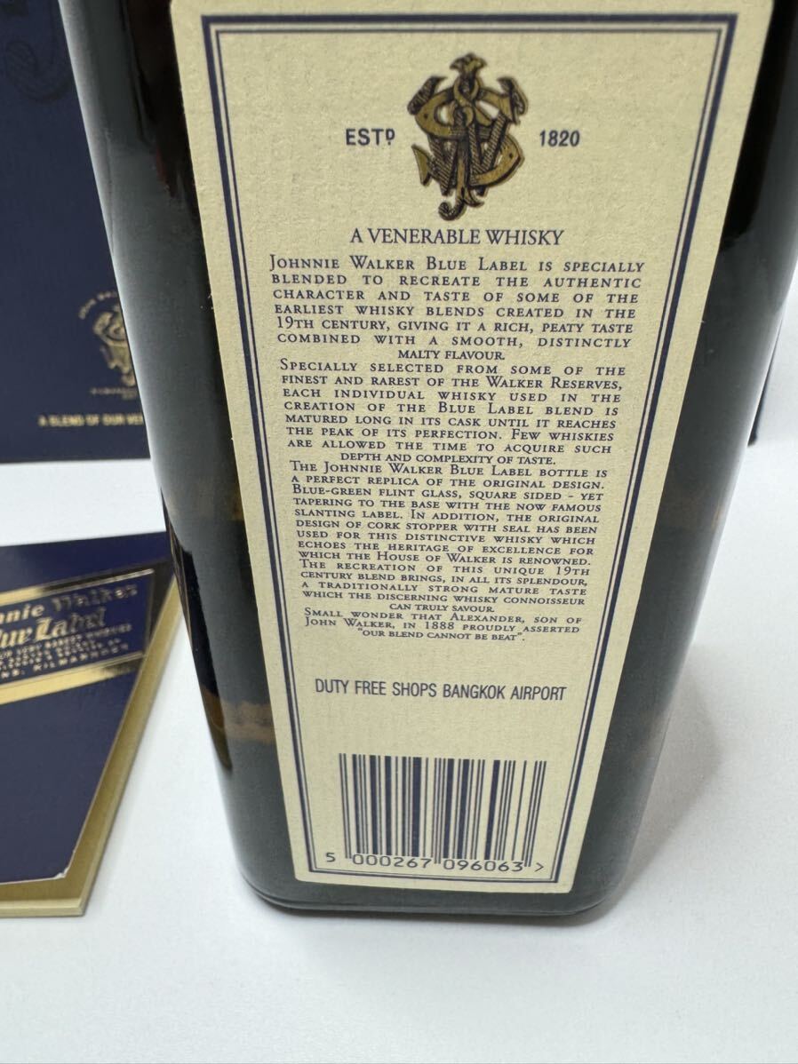 JOHNNIE WALKER ジョニーウォーカー BLUE LABEL ブルーラベル SCOTCH WHISKY 750ml 43% 未開栓 古酒の画像7