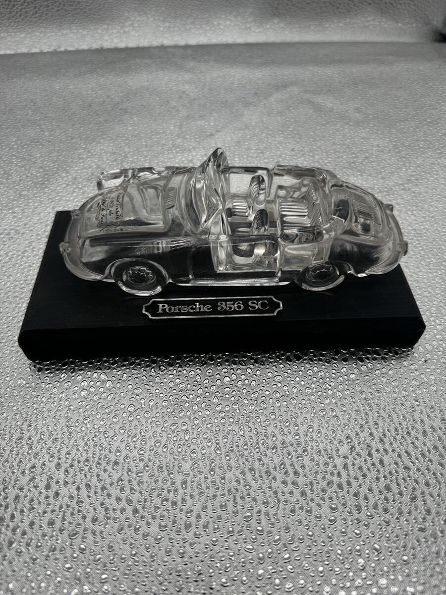 Hof Bauer PORSCHE 356 SC Lead crystal car automobile paperweight stand attaching 