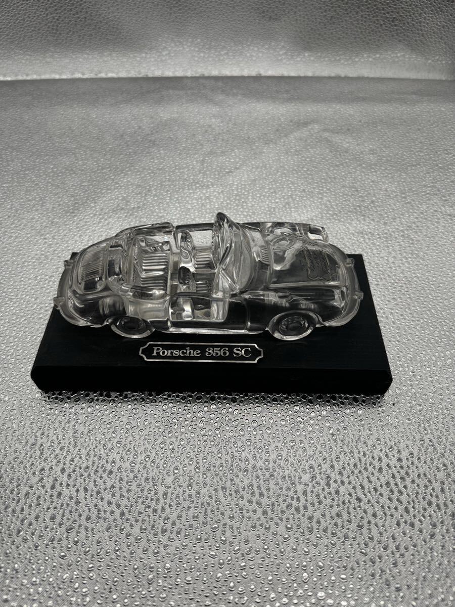 Hof Bauer PORSCHE 356 SC Lead crystal car automobile paperweight stand attaching 