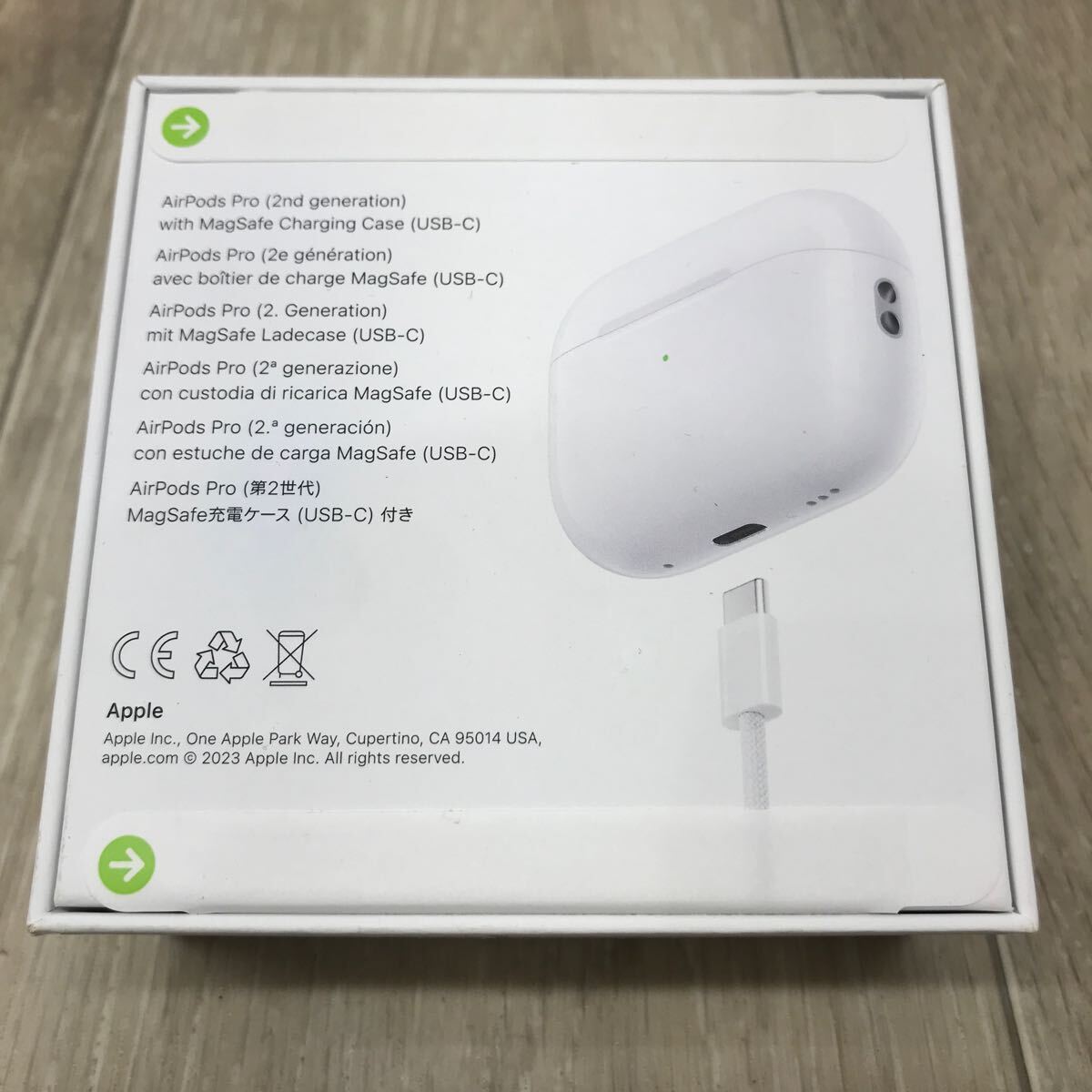 164 D 1円〜 Air Pods Pro / 2nd generation 第2世代 MTJV3J/A エアポッズ ワイヤレス イヤホン Apple アップル 未使用 未開封_画像2