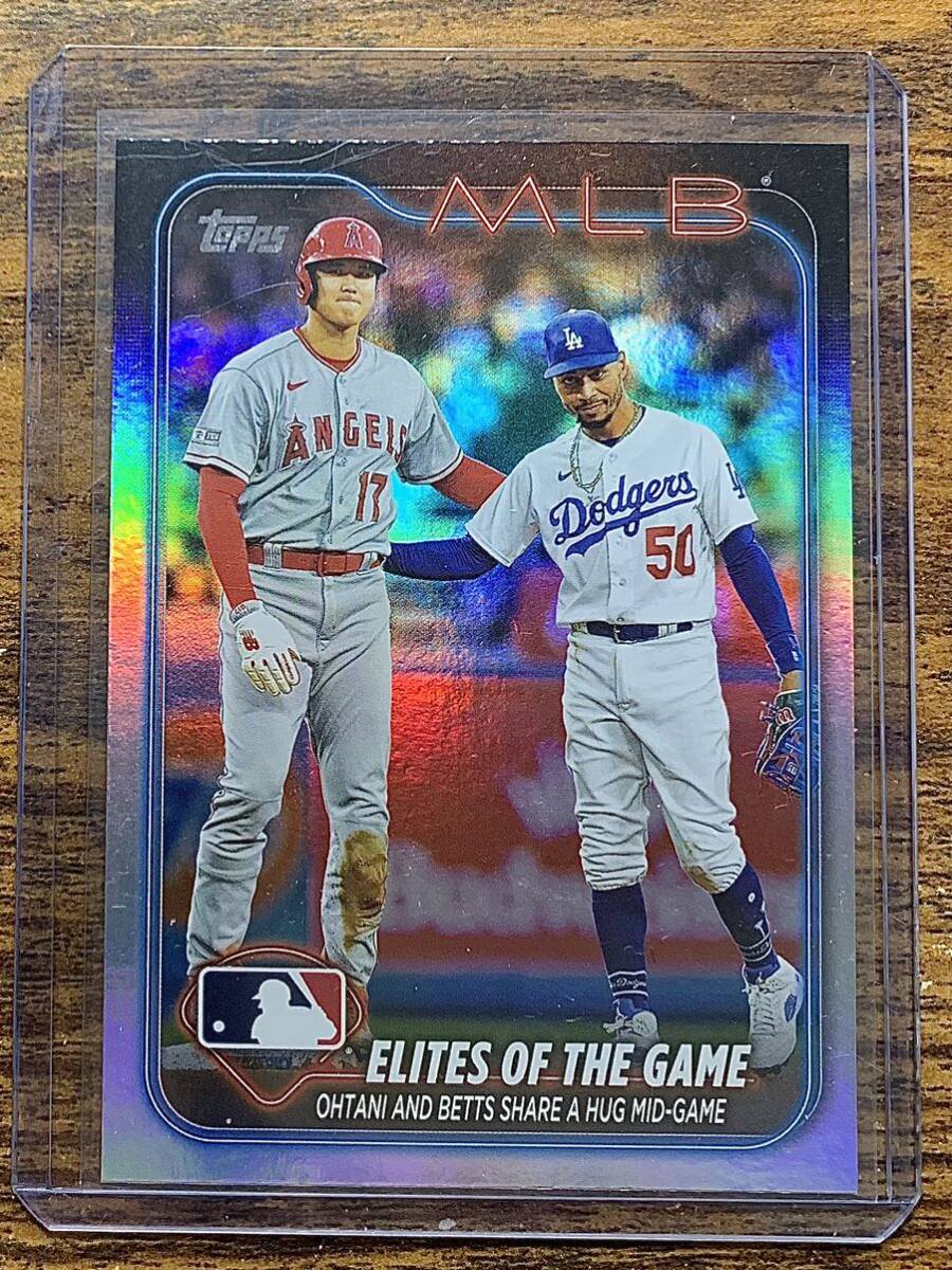 【100円スタート】Topps 2024 Series 1 大谷翔平 ベッツ Ohtani Betts #138 Elites of the Game Rainbow Foil リフラクター _画像1