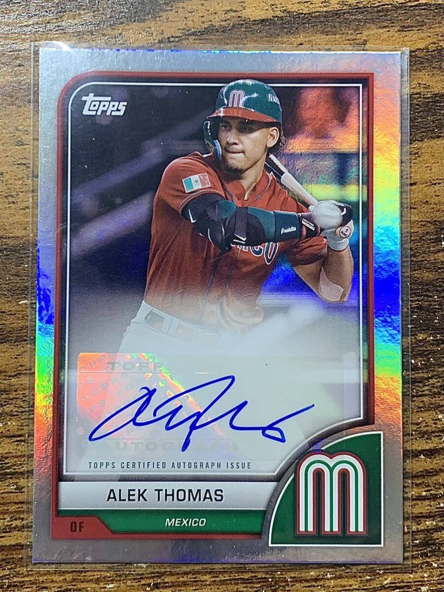 【100円スタート】Topps WBC 2023 Alec Thomas 直筆サインカード メキシコ代表 Mexico Auto World Baseball Classic の画像1