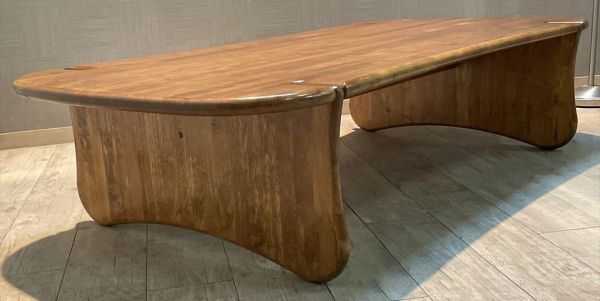 vintage 木の温かみを感じられるヴィンテージなテーブル ラバーウッド材 4～6人用 幅150 高35cm ローテーブル 座卓 リビングテーブルの画像8