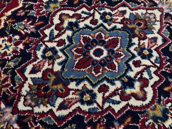 イラン産 最高級ペルシャ絨毯 約60万 ウール 140×210cm ヴィンテージラグ 手織り カーペット 玄関マット キッチンマット ペルシアン 羊毛の画像5