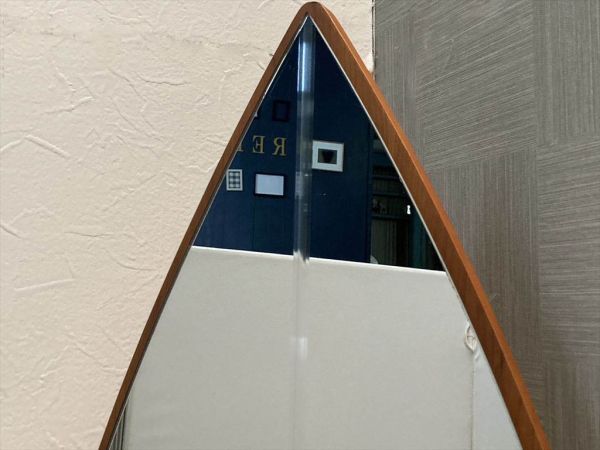 美品 porada ポラダ サーフ1ミラー 約12.5万円 ウォールナット材 無垢材 姿見 全身鏡 ウォ―ルミラー 壁掛けミラー ACTUSの画像5