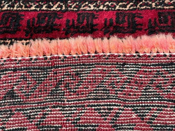 イラン産 トライバルラグ 186×111cm Vintage Baluch Persian Carpet バルーチ ウール ヴィンテージ手織り ペルシャ絨毯の画像10
