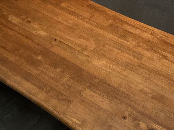 vintage 木の温かみを感じられるヴィンテージなテーブル ラバーウッド材 4～6人用 幅150 高35cm ローテーブル 座卓 リビングテーブルの画像4