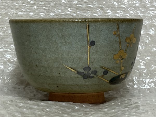 在銘あり / 茶器 / 茶道具 / 茶道具 / 抹茶碗 / 香道 / 金彩 / 花模様 / 梅の花 / お茶 / 煎茶 / 美術品 / 骨董品 / 約 8.5 ㎝ ■ 英532_画像4