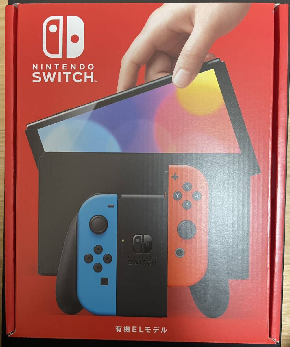 【未開封】Nintendo Switch 本体 有機ELモデル Joy-Con(L) ネオンブルー/(R) ネオンレッド_画像1