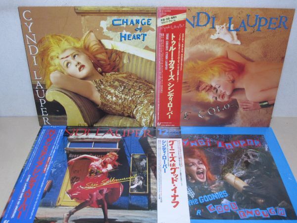 LP&12インチ・シンディローパー 4セット・プロモ見本盤2枚、グーニーズはグッドイナフ他・帯付3枚・CYNDI LAUPER/04-54の画像1