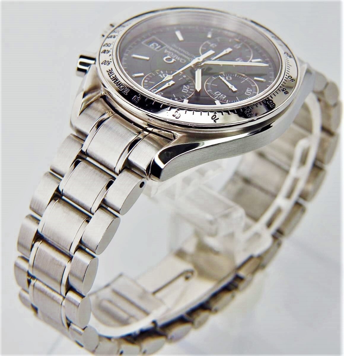 美品 OH済 OMEGA スピードマスター デイト 3513.50 クロノグラフ 黒文字盤 メンズ腕時計 自動巻きの画像4