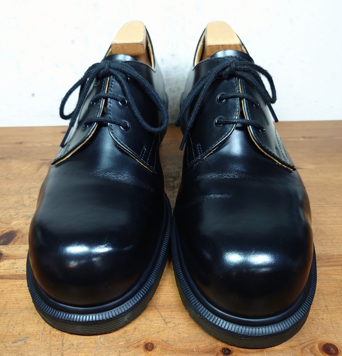 【美品/送料無料】Dr.Martens/ドクターマーチン 1925 スチールトゥ 3ホール UK8 26.5-27cm相応 ブラック 黒/1461の画像4