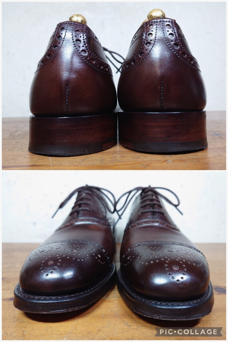 【美品/送料無料】英国製 CHEANEY/チーニー WILFRED 125Last ストレートチップ Mens 51/2F 24cm相応 モカ ブラウン/church's クロケット_画像6