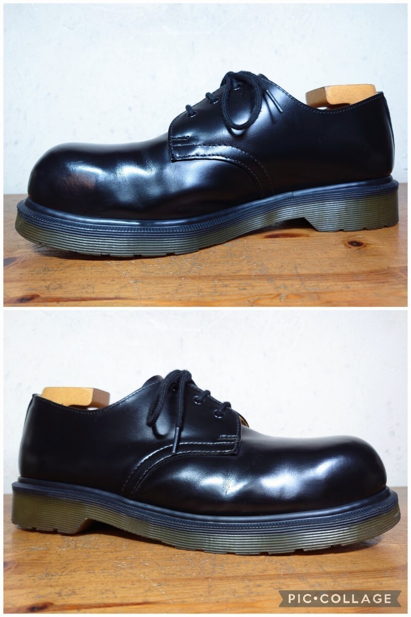 【美品/送料無料】Dr.Martens/ドクターマーチン 1925 スチールトゥ 3ホール UK8 26.5-27cm相応 ブラック 黒/1461の画像3