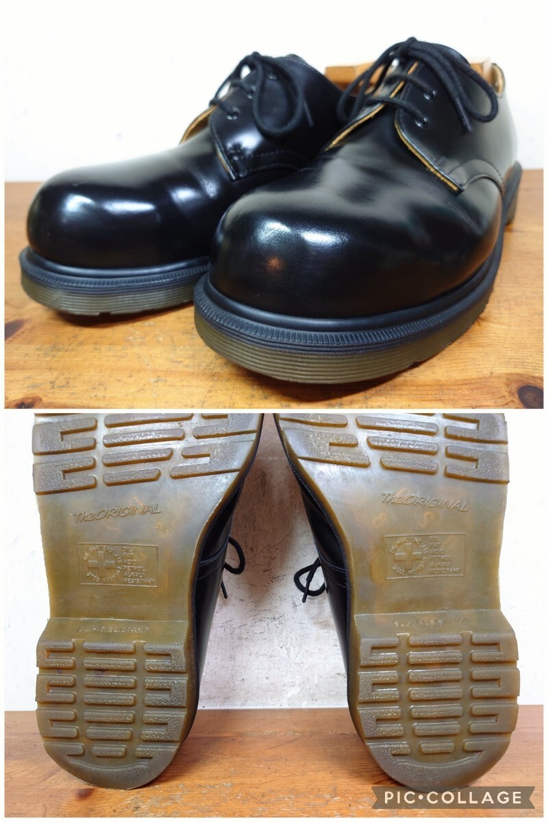 【美品/送料無料】Dr.Martens/ドクターマーチン 1925 スチールトゥ 3ホール UK8 26.5-27cm相応 ブラック 黒/1461_画像8