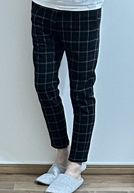 定価3万 wjk stretch 2-silhouette check pants Sサイズ 2WAYストレッチテーパードチェックパンツ akm　ジュンハシモト