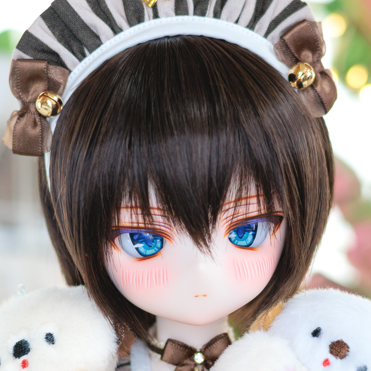 《りく》DDH-01 セミホワイト肌 カスタムヘッド ＆ おまけアイ2種（ウィッグご希望制） ドルフィードリーム MDD ボークス SW肌の画像1